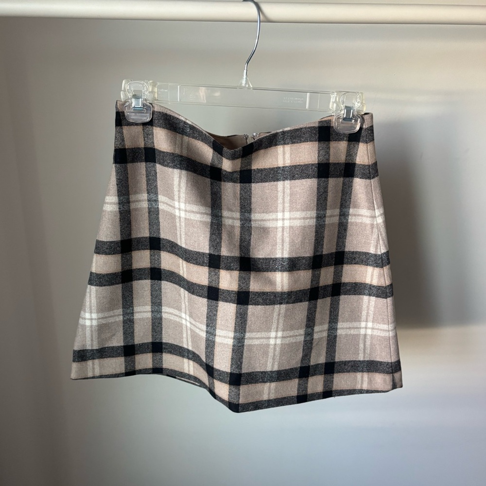Aritzia Wilfred Plaid Wool Skirt
